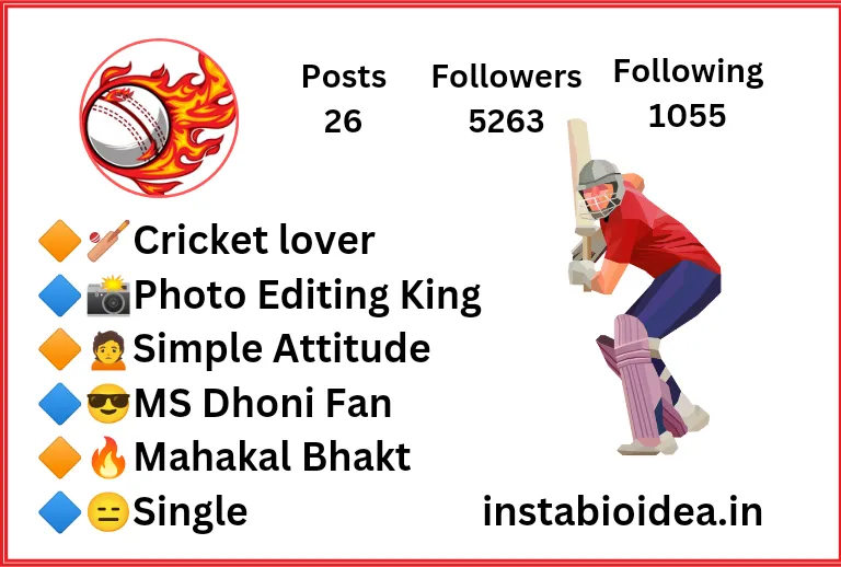 Cricket Bio For Instagram 