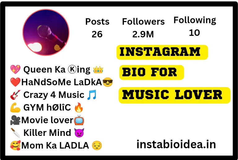 Instagram Bio For Music Lover
