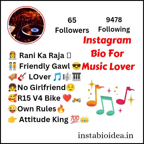 Instagram Bio For Music Lover