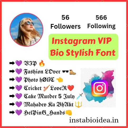  Instagram VIP Bio Stylish Font 