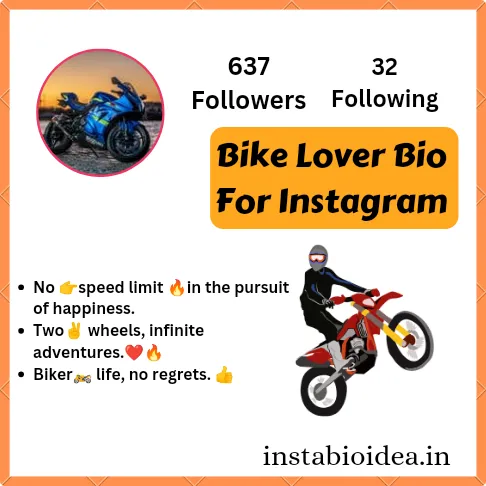 Bike Lover Bio For Instagram