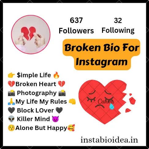 Broken Bio For Instagram