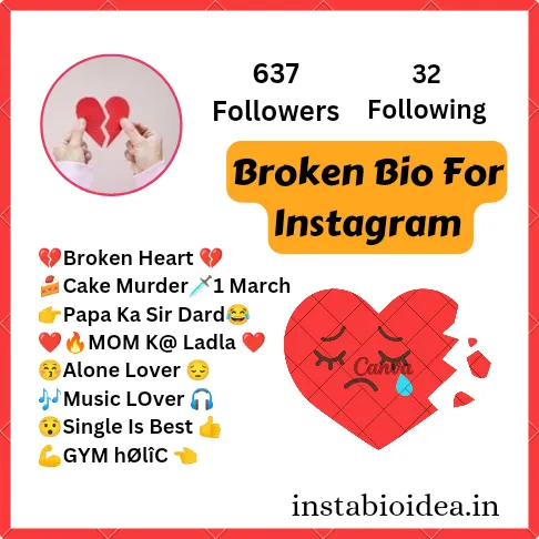 broken bio for instagram