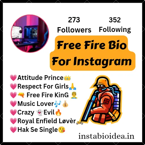 Free Fire Bio For Instagram