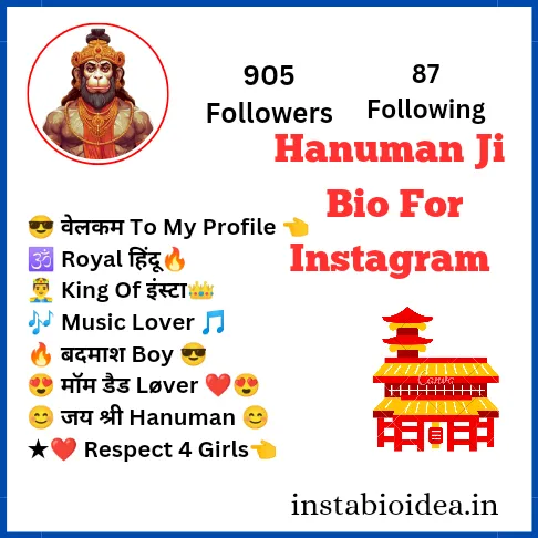 Hanuman bio for instagram