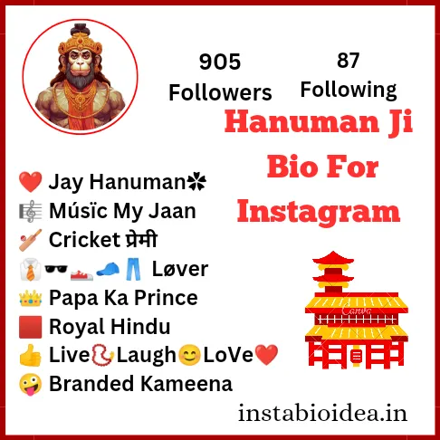 Hanuman bio for instagram