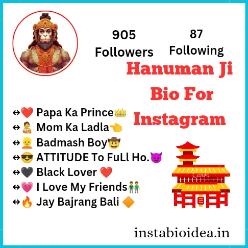 Hanuman bio for instagram