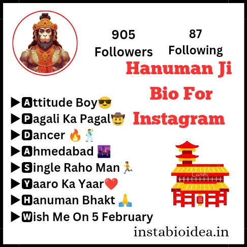 Hanuman Bio For Instagram