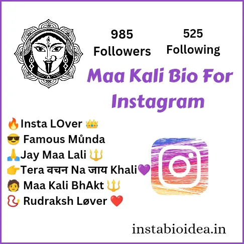 Maa Kali Bio For Instagram