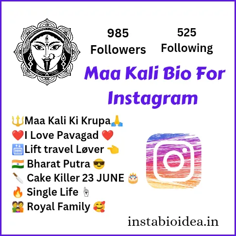 Maa Kali Bio For Instagram