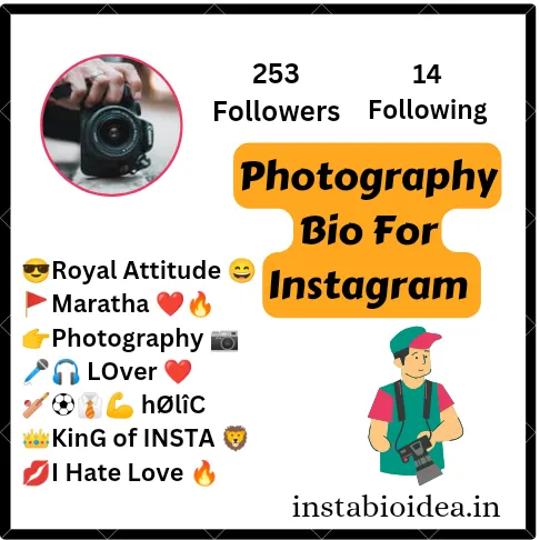 Photography Bio For Instagram 