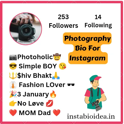 Photography Bio For Instagram 