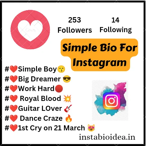 Simple Bio For Instagram