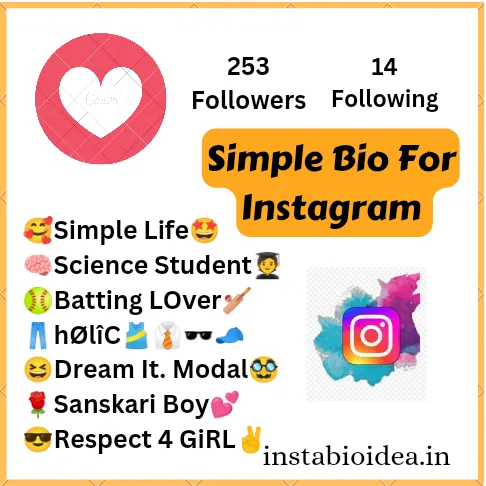 simple instagram bio ideas