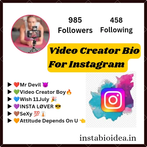 Video Creator Bio For Instagram