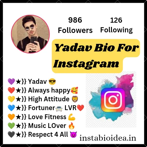 Yadav Bio For Instagram