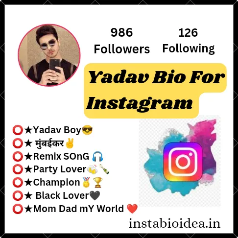 Yadav Bio For Instagram